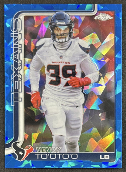 Henry To'oTo'o 2025 Topps Chrome Sapphire Texans