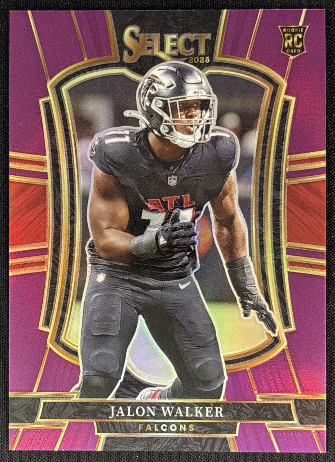 Jalon Walker 2025 Panini Select Premier Level Purple Prizm /75 Falcons