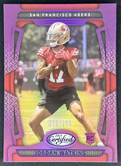 Jordan Watkins 2023 Certified /299 Rookie 49ers front