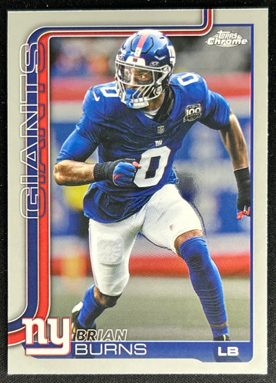 Brian Burns 2025 Topps Chrome Giants Default Title Sports Trading Cards