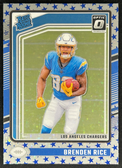 Brenden Rice 2024 Panini Donruss Optic Stars Chargers Sports Trading Cards