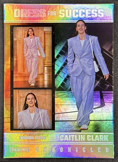 Caitlin Clark 2025 Panini Chronicled Dress For Success Holo Fever 70 Indiana Fever