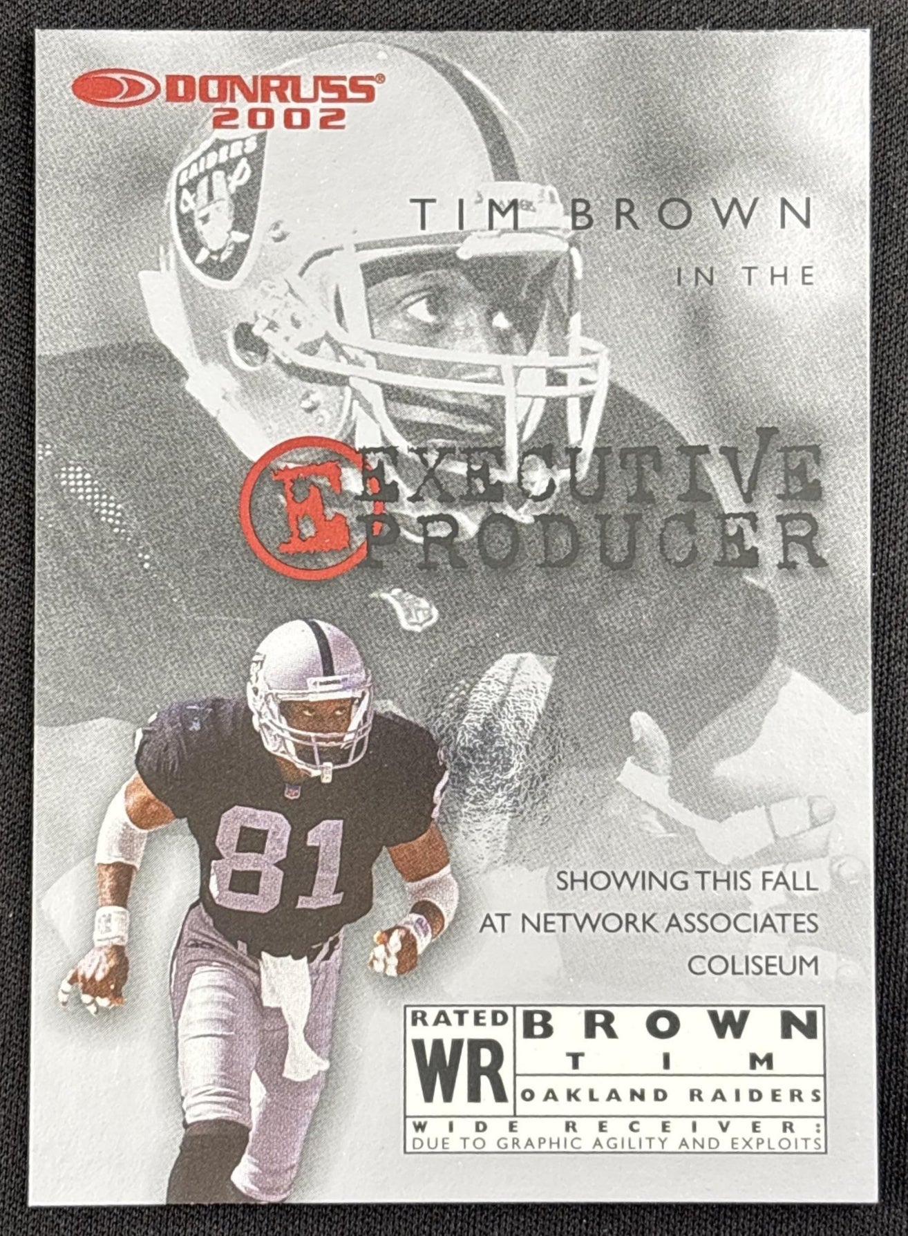 Tim Brown 2002 Donruss Executive Producers /1000 Raiders