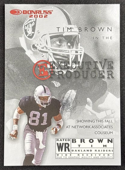 Tim Brown 2002 Donruss Executive Producers /1000 Raiders