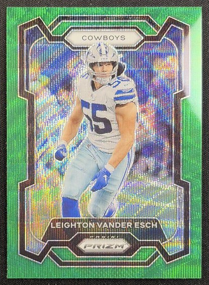 Leighton Vander Esch 2023 Panini Prizm Green Wave Cowboys