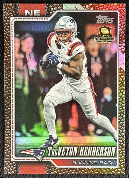 TreVeyon Henderson 2026 Topps Football Leather Foil Patriots