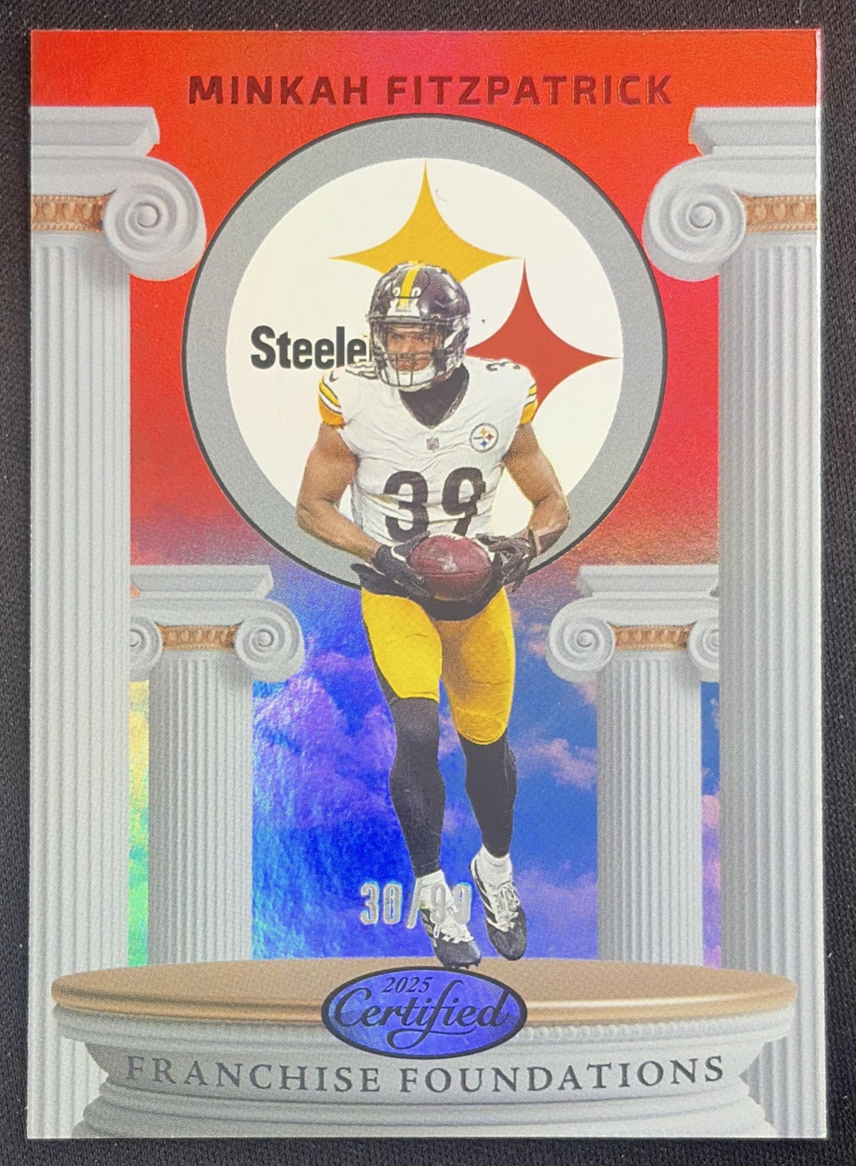 Minkah Fitzpatrick 2025 Panini Certified Franchise Foundations Mirror Red /99 Steelers