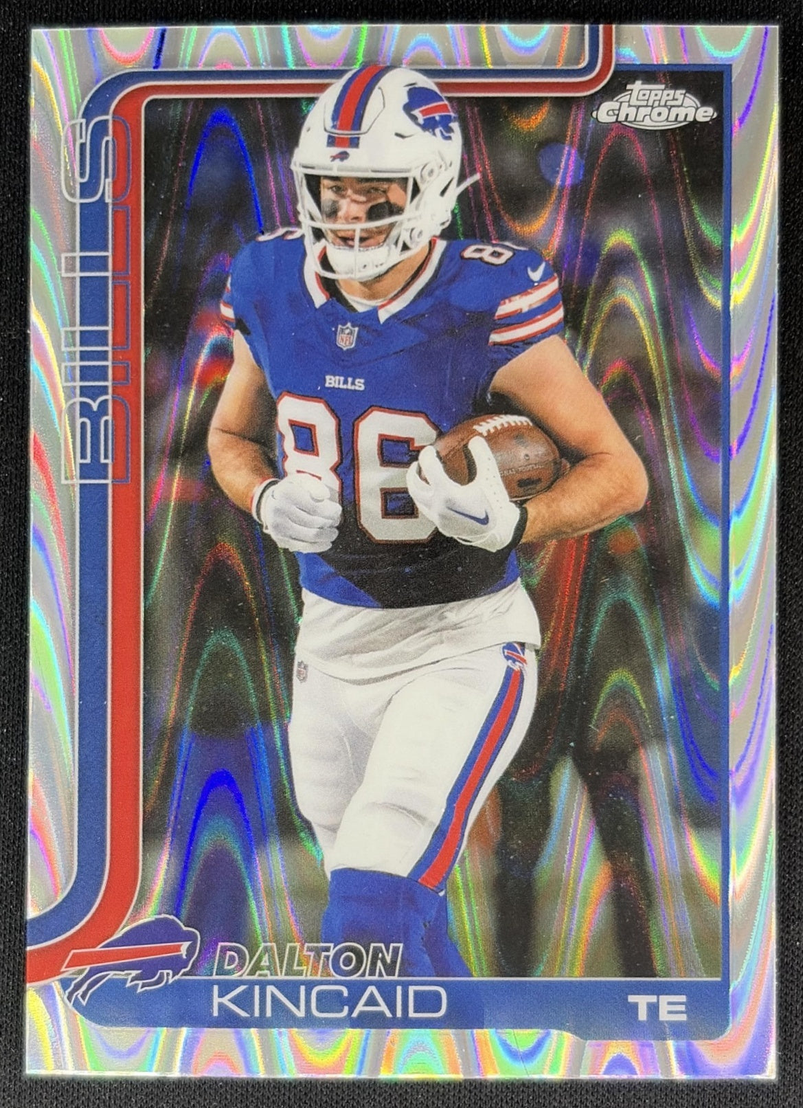 Dalton Kincaid 2025 Topps Chrome Sapphire Bills Front