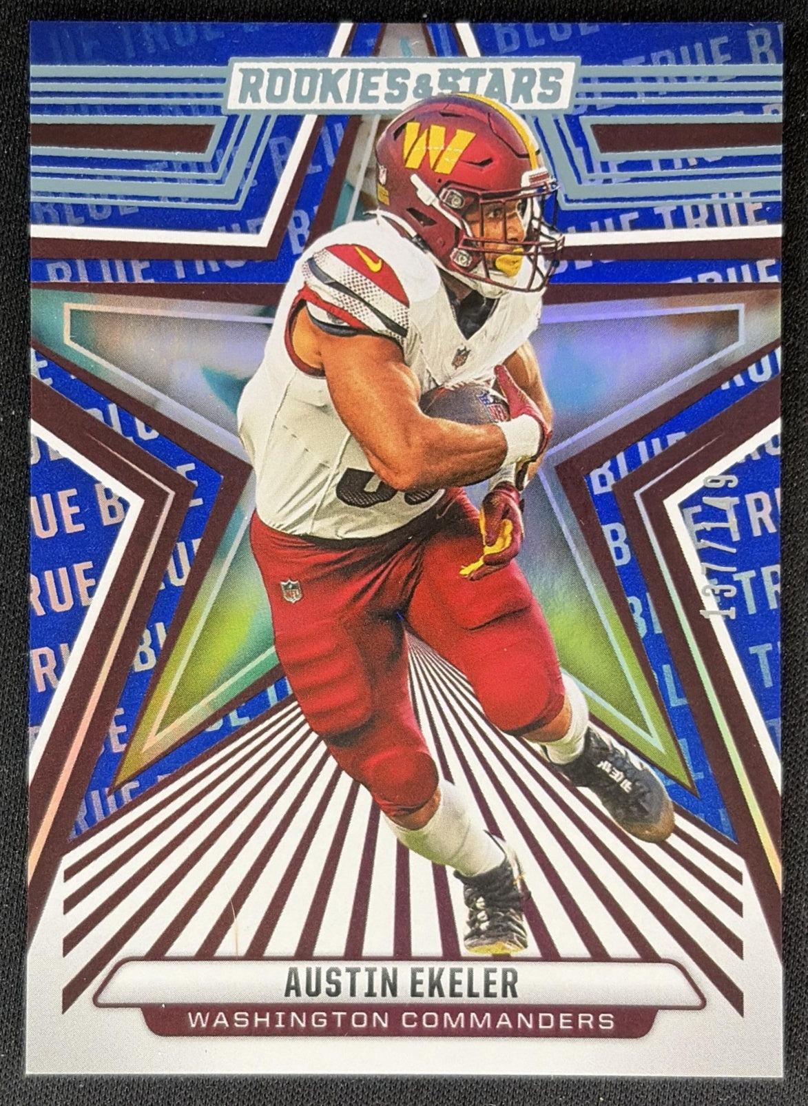 Austin Ekeler 2024 Panini Rookies & Stars True Blue /149 Commanders