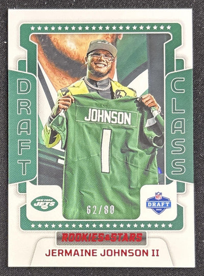 Jermaine Johnson II 2022 Panini Rookies & Stars Draft Class Longevity /80 Jets Sports Trading Card