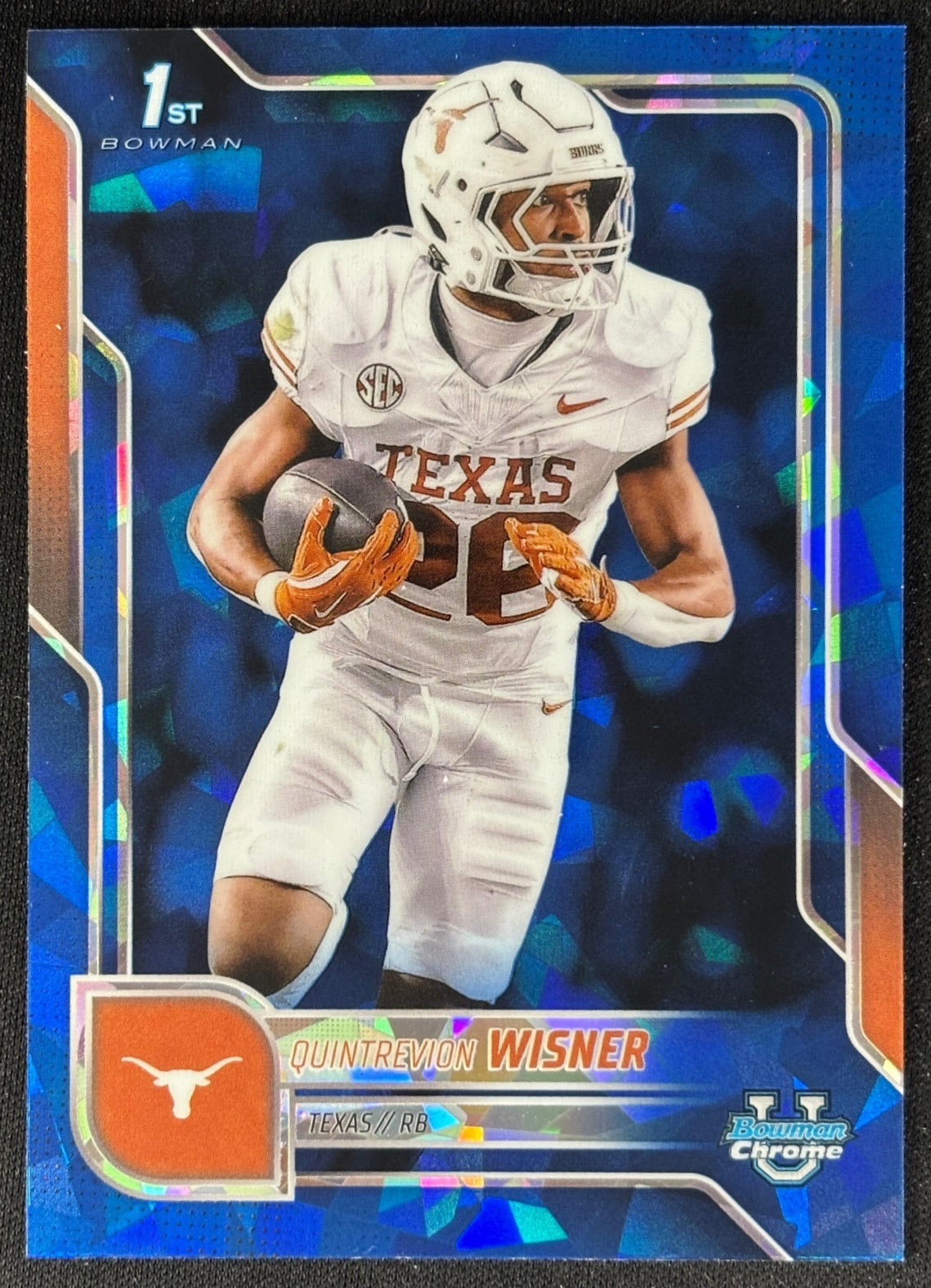 Quintrevion Wisner 2025 Chrome University Sapphire Prospect Longhorns - Front