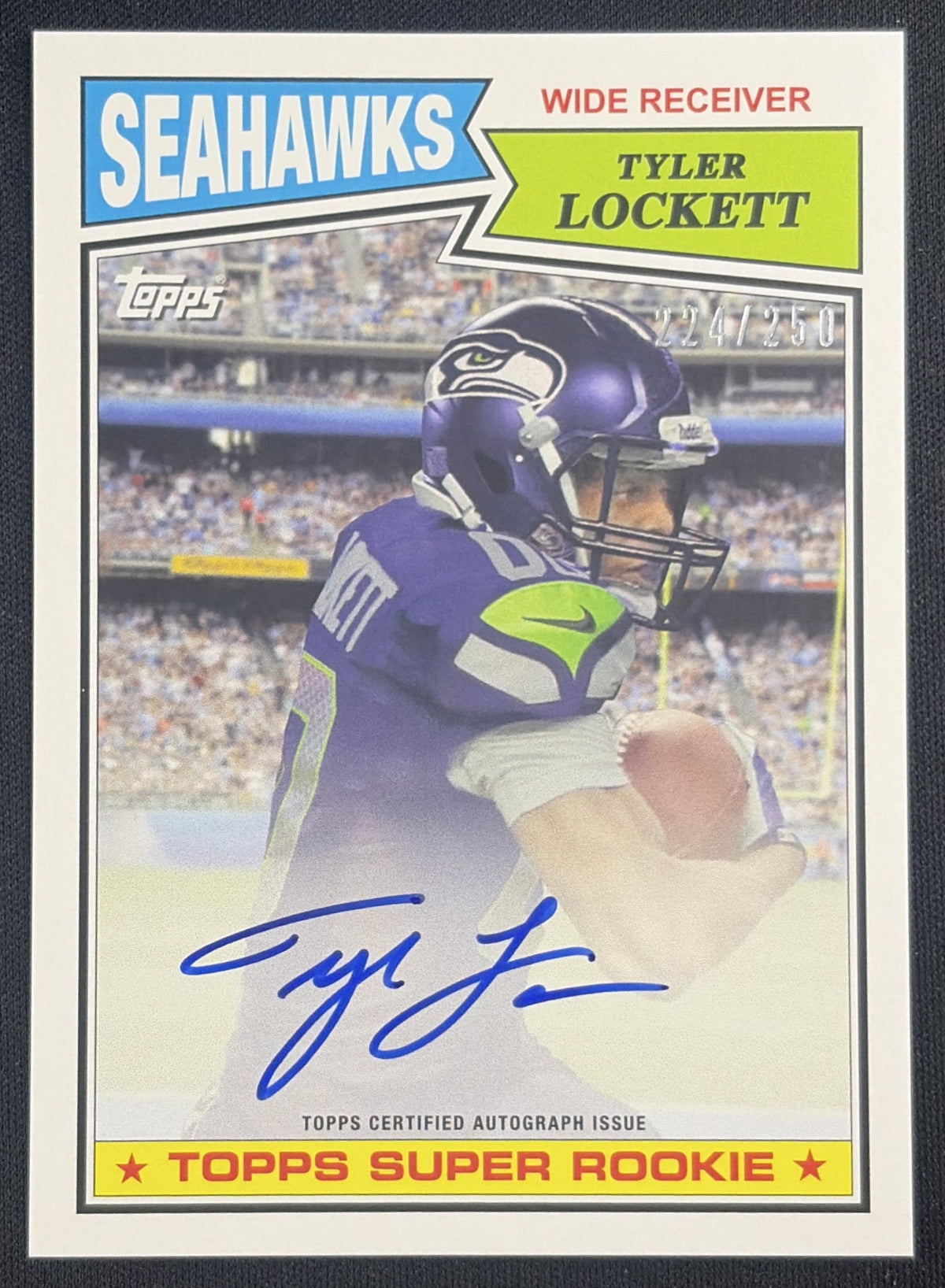 Tyler Lockett 2015 Topps 1987 Super Rookie Auto /250 Seahawks Sports Trading Card