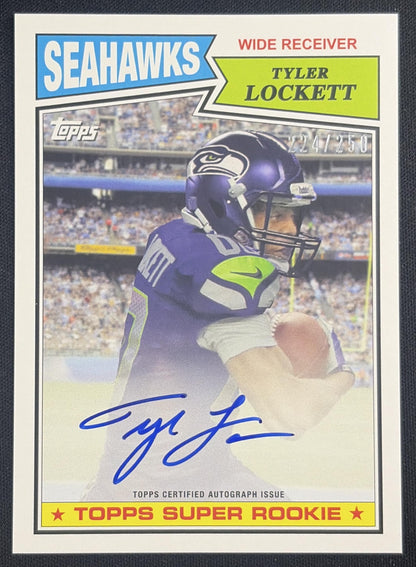 Tyler Lockett 2015 Topps 1987 Super Rookie Auto /250 Seahawks Sports Trading Card
