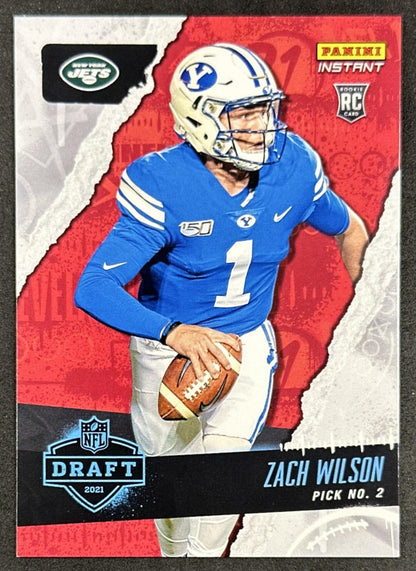 Zach Wilson 2021 Panini Instant NFL Jets front