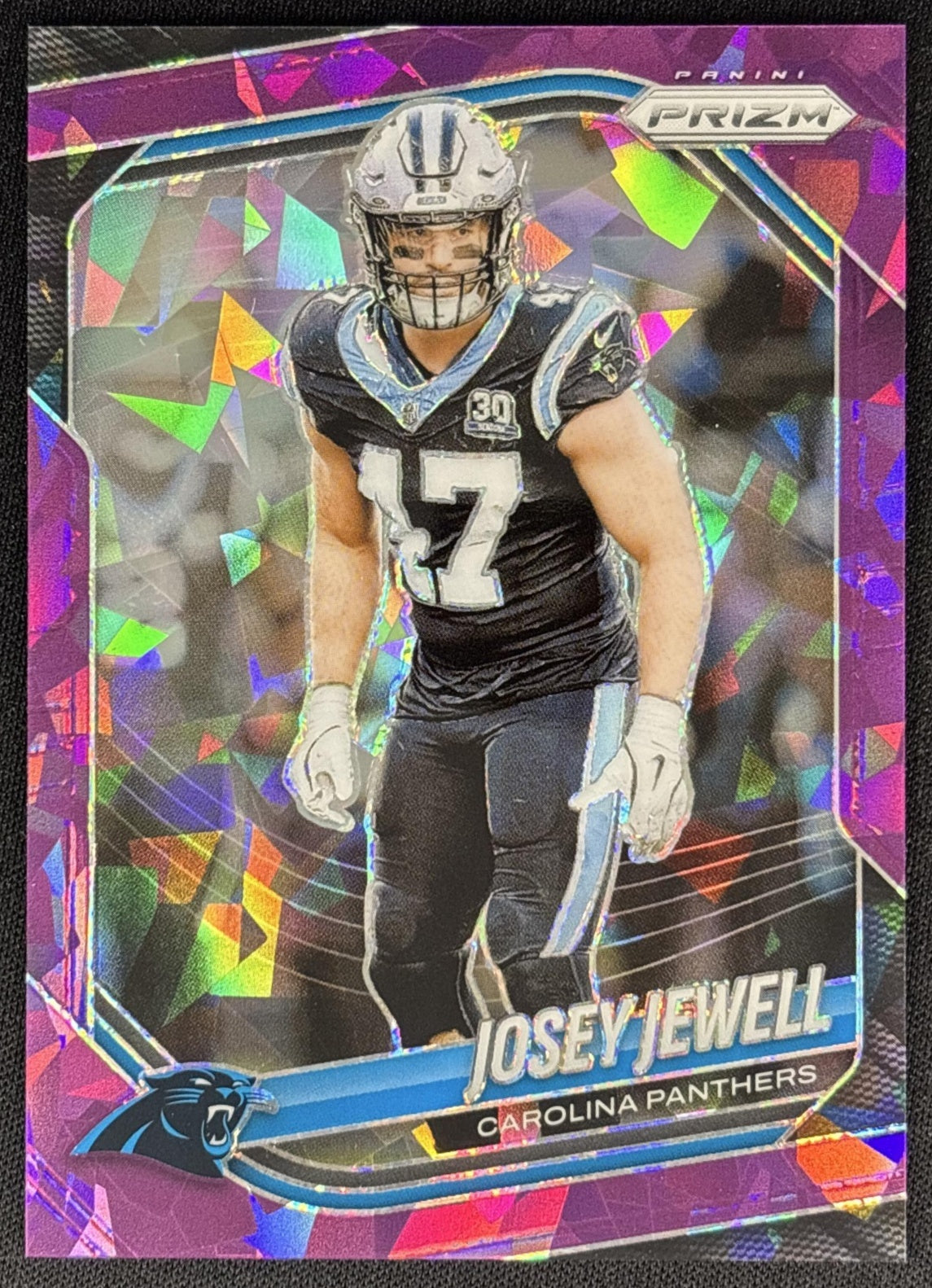 Josey Jewell 2025 Panini Prizm Purple Ice /225 Panthers Sports Trading Cards