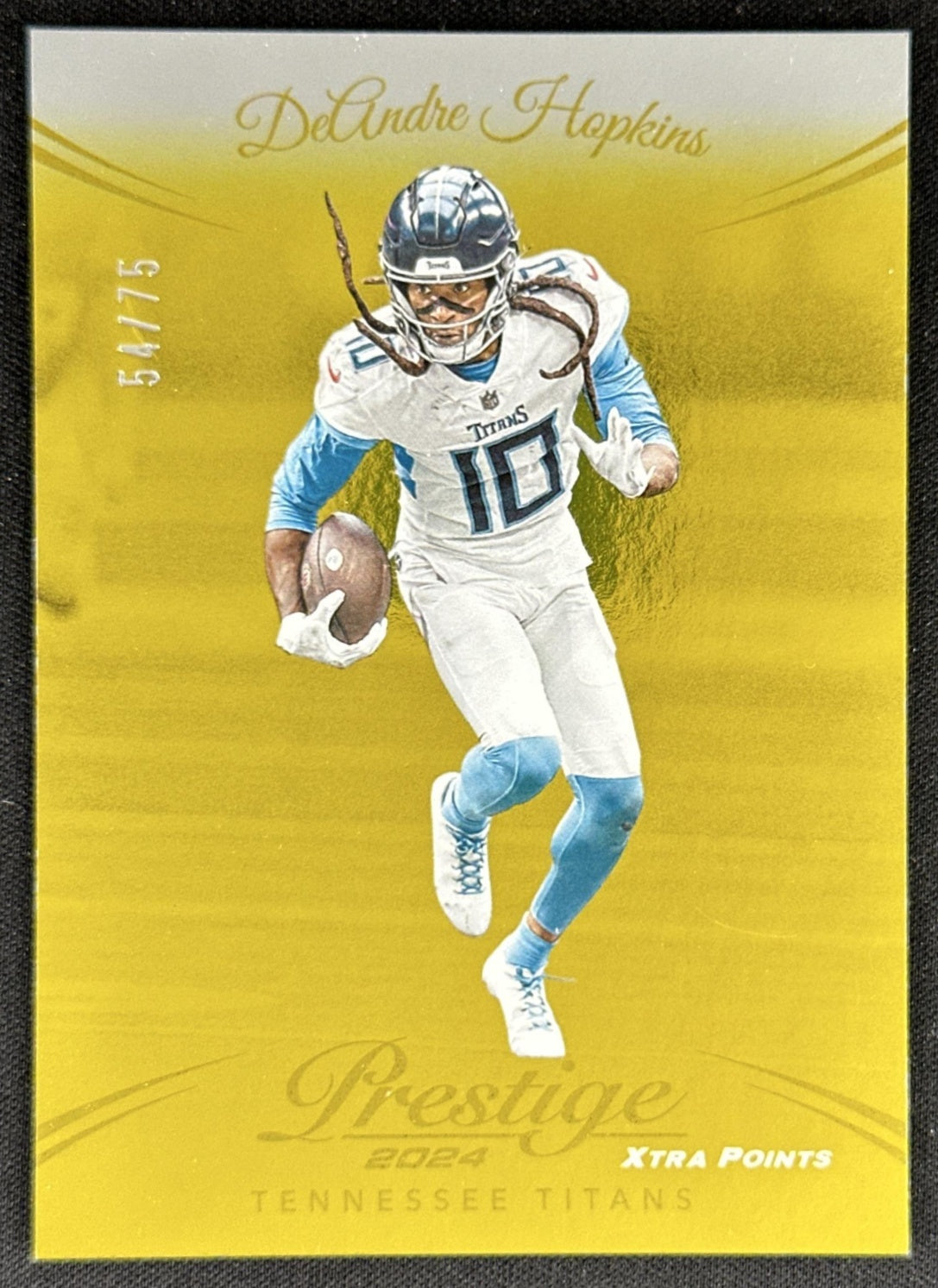 DeAndre Hopkins 2024 Panini Prestige Gold Xtra Points /75 Titans