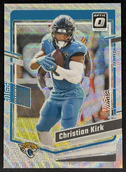 Christian Kirk 2023 Panini Donruss Optic Wave /300 Jaguars front