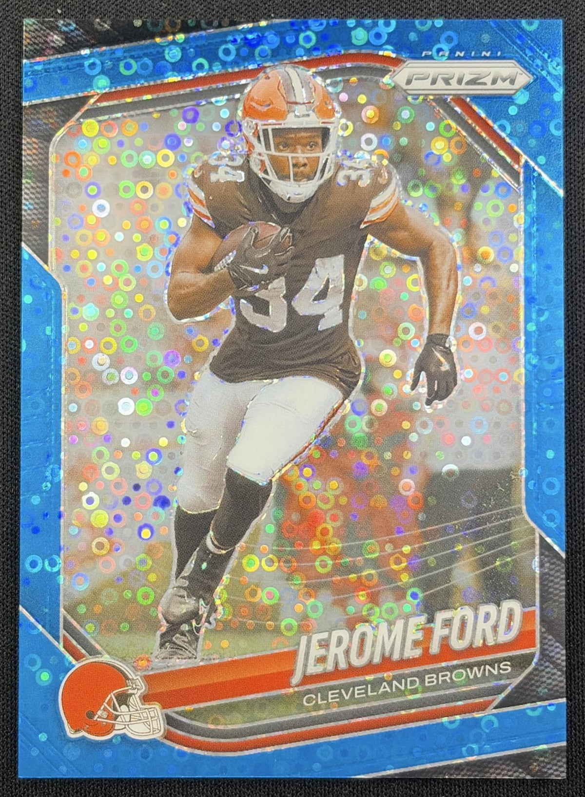 Jerome Ford 2025 Panini Prizm No Huddle Blue /125 Browns Cleveland Browns