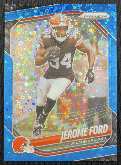 Jerome Ford 2025 Panini Prizm No Huddle Blue /125 Browns Cleveland Browns