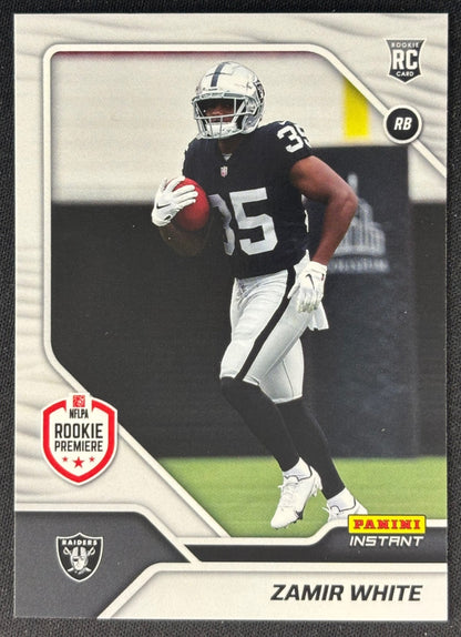 Zamir White 2022 Instant NFL RPS First Look Raiders Sports Trading Card
