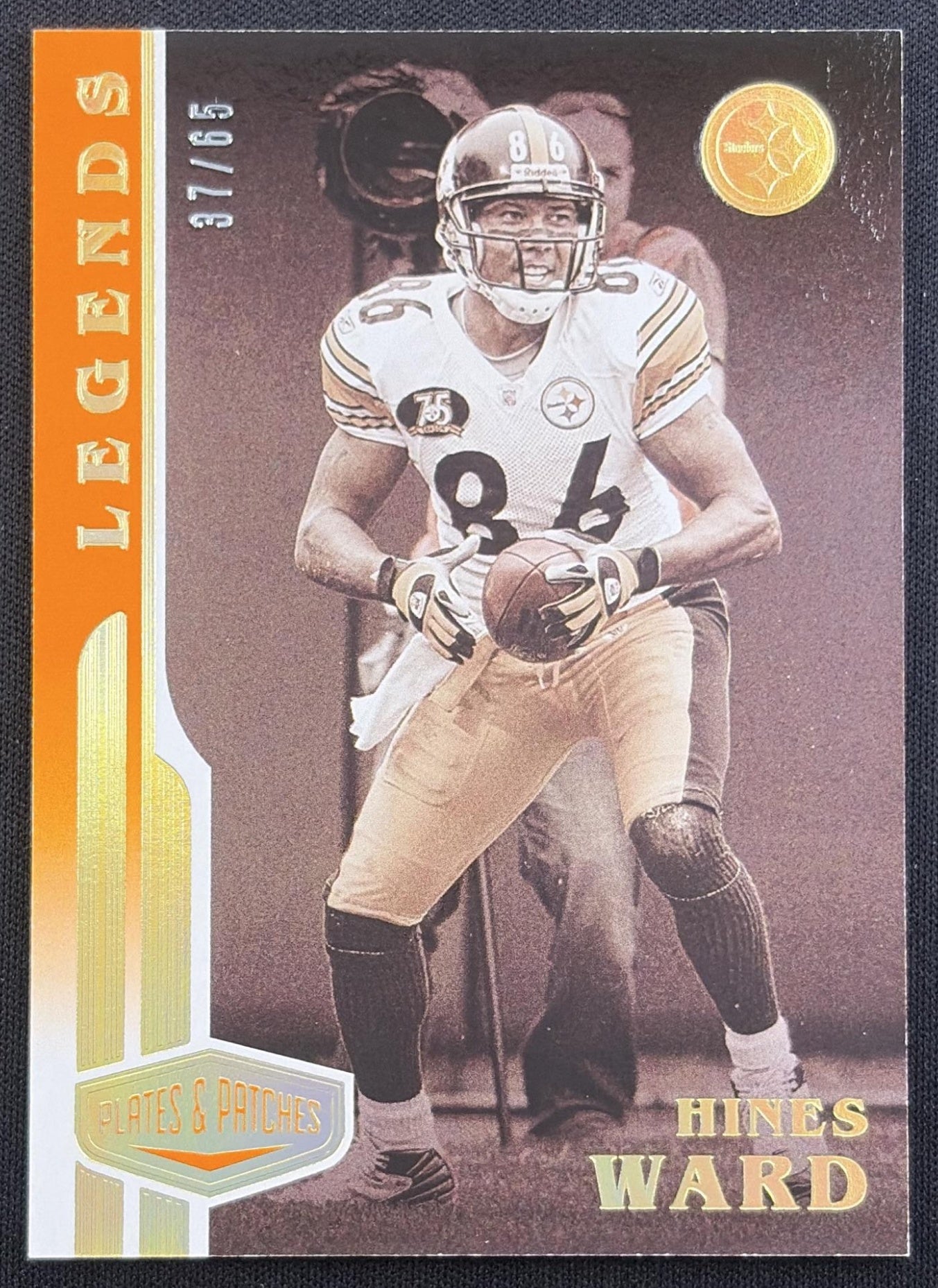 Hines Ward 2020 Panini Plates & Patches Orange /65 Steelers