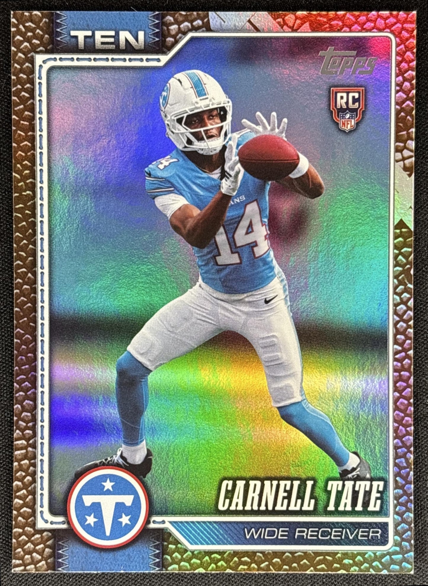 Carnell Tate 2026 Topps Football Leather Foil Titans