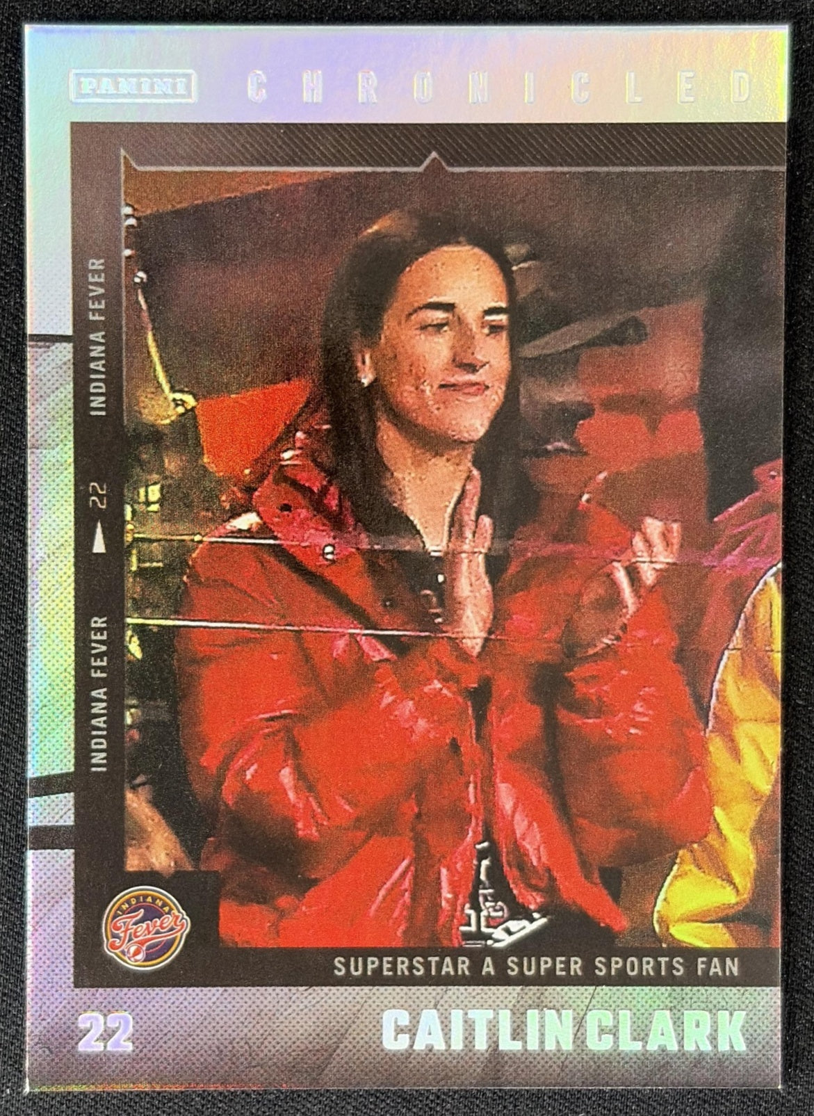 Caitlin Clark 2025 Panini Chronicled Life Style Red Holo Fever 58
