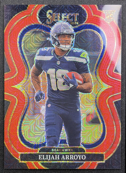 Elijah Arroyo 2025 Panini Select Suite Level Red Prizm /49 Seahawks