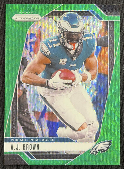 A.J. Brown 2024 Panini Prizm Green Wave Eagles Sports Trading Card