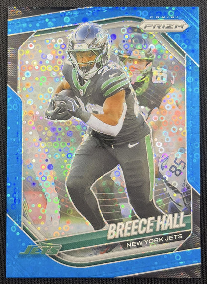 Breece Hall 2025 Panini Prizm No Huddle Blue /125 Jets New York Jets