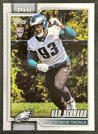 Uar Bernard 2026 Topps Flagship Rookie Eagles Sports Trading Cards