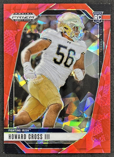 Howard Cross III 2025 Panini Prizm Draft Picks Red Ice Fighting Irish Bengals Sports Trading Card