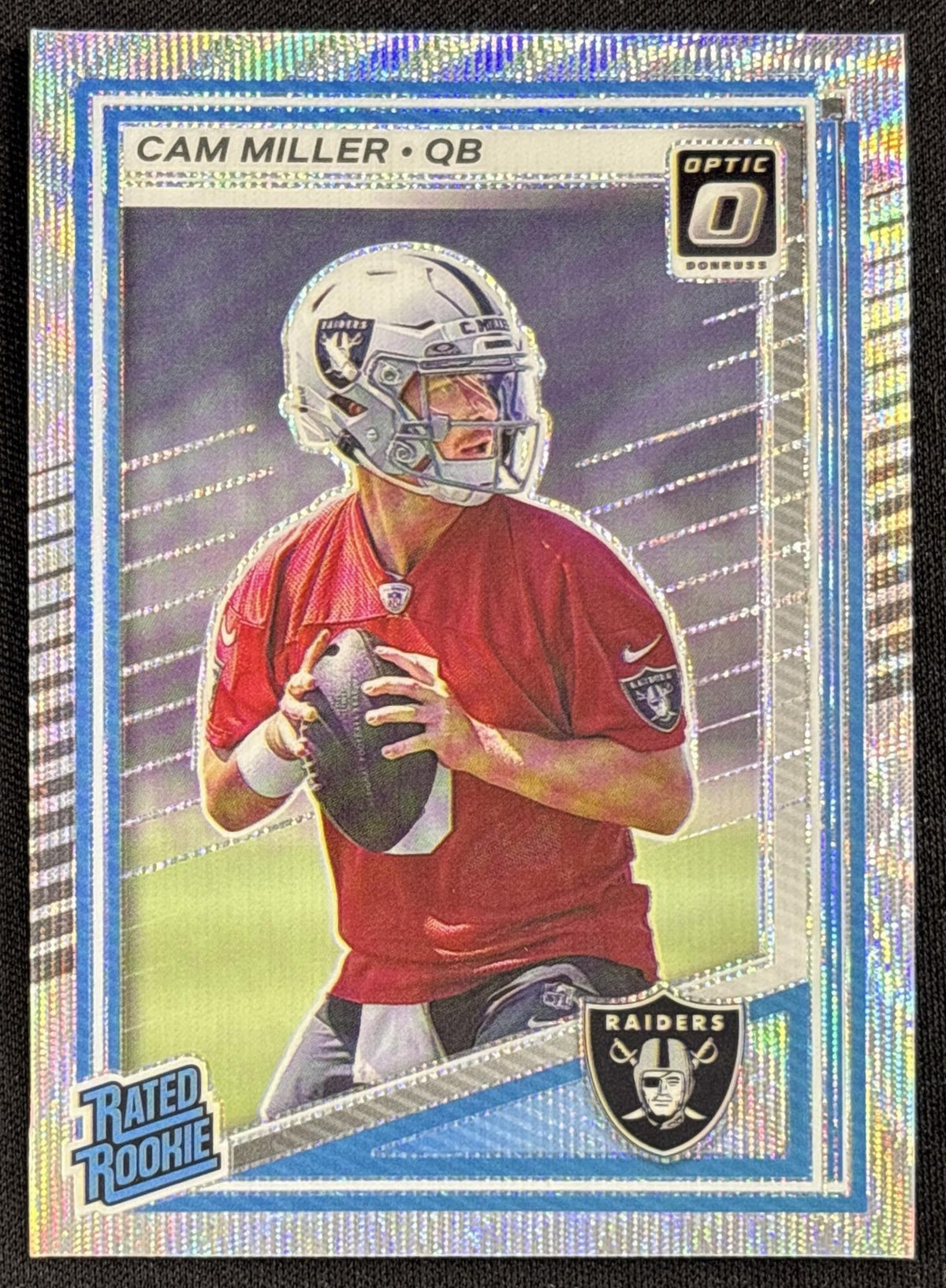 Cam Miller 2025 Panini Donruss Optic Rated Rookie Wave Prizm /300 Raiders