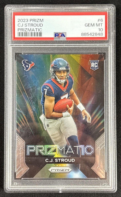 C.J. Stroud 2023 Panini Prizm Prizmatic PSA 10 Texans Default Title Sports Trading Cards