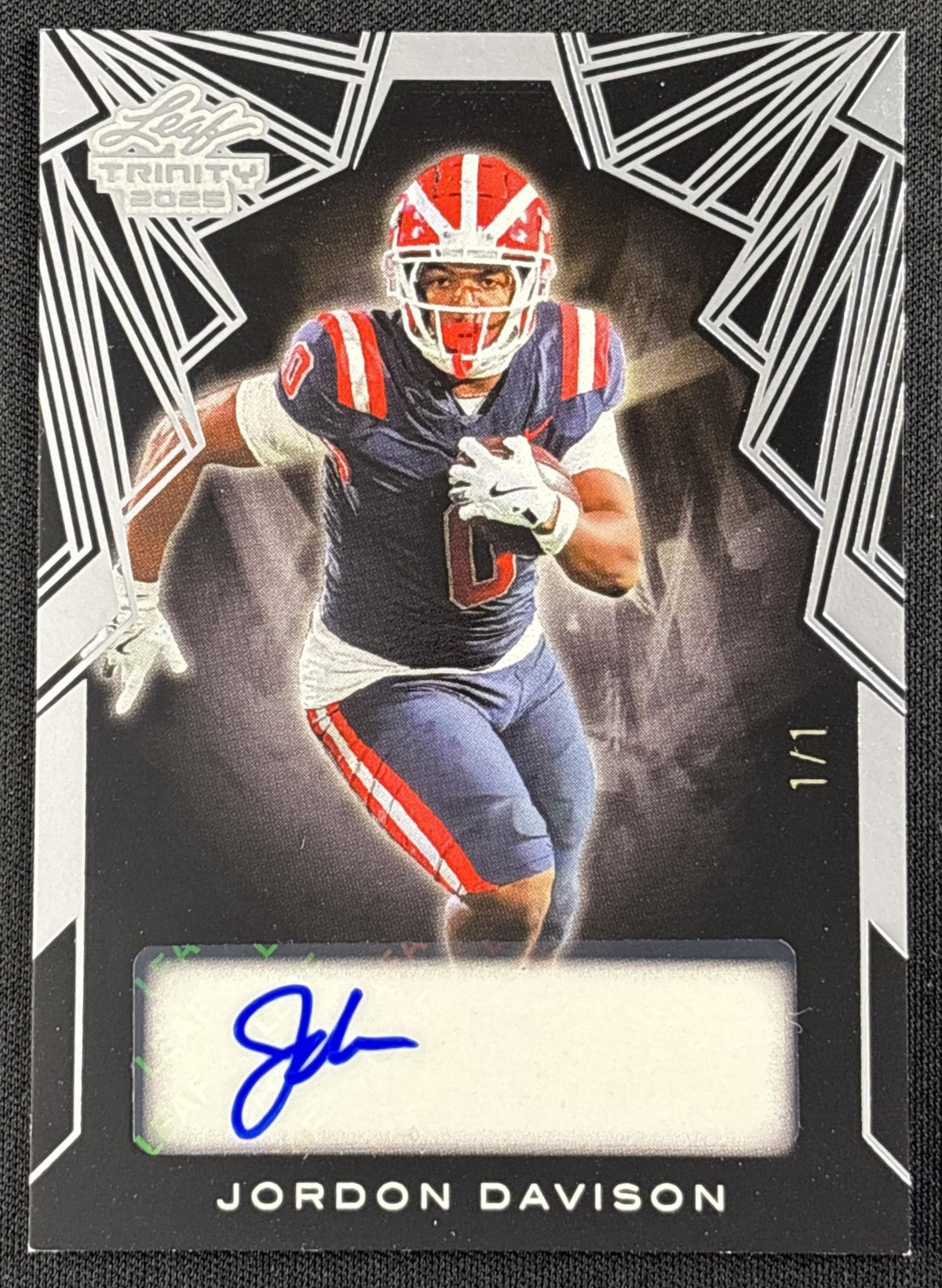 Jordon Davison 2025 Leaf Trinity Auto Black 1/1