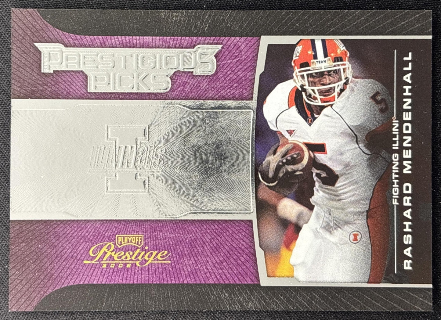 Rashard Mendenhall 2008 Playoff Prestige Prestigious Picks Purple /250 front