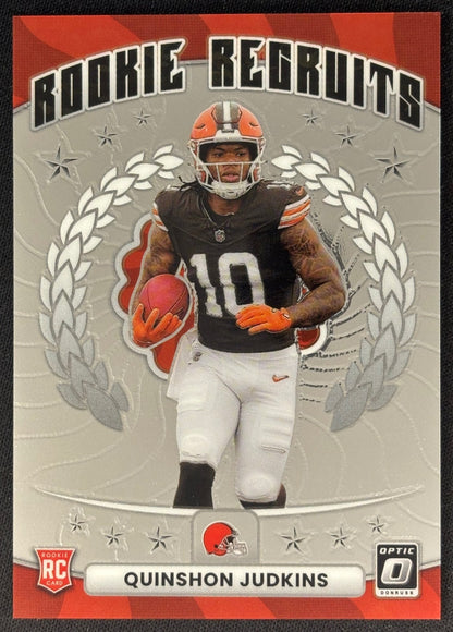 Quinshon Judkins 2025 Donruss Optic Rookie Recruits Browns Sports Trading Cards