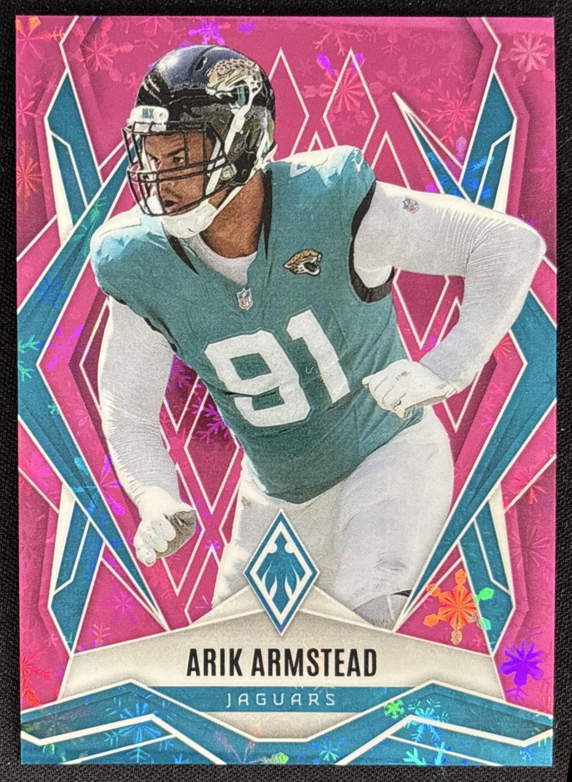 Arik Armstead 2025 Panini Phoenix Pink Winter Prizm /299 Jaguars