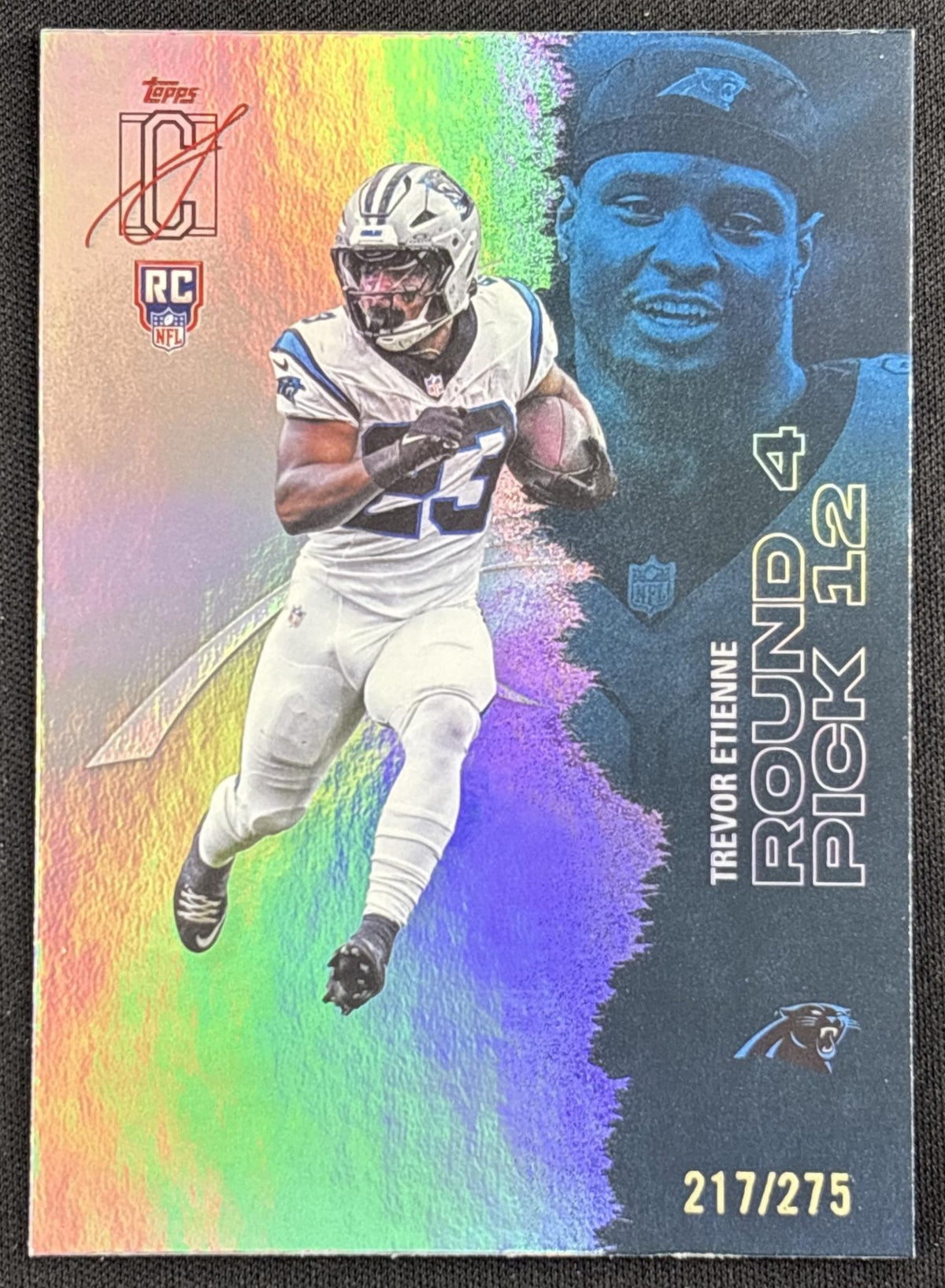 Trevor Etienne 2025 Topps Signature Class Rookie Silver Foil /275 Panthers