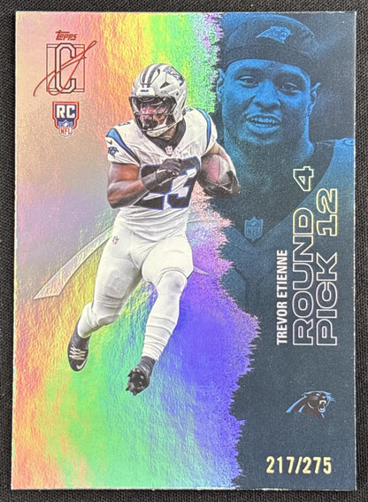 Trevor Etienne 2025 Topps Signature Class Rookie Silver Foil /275 Panthers