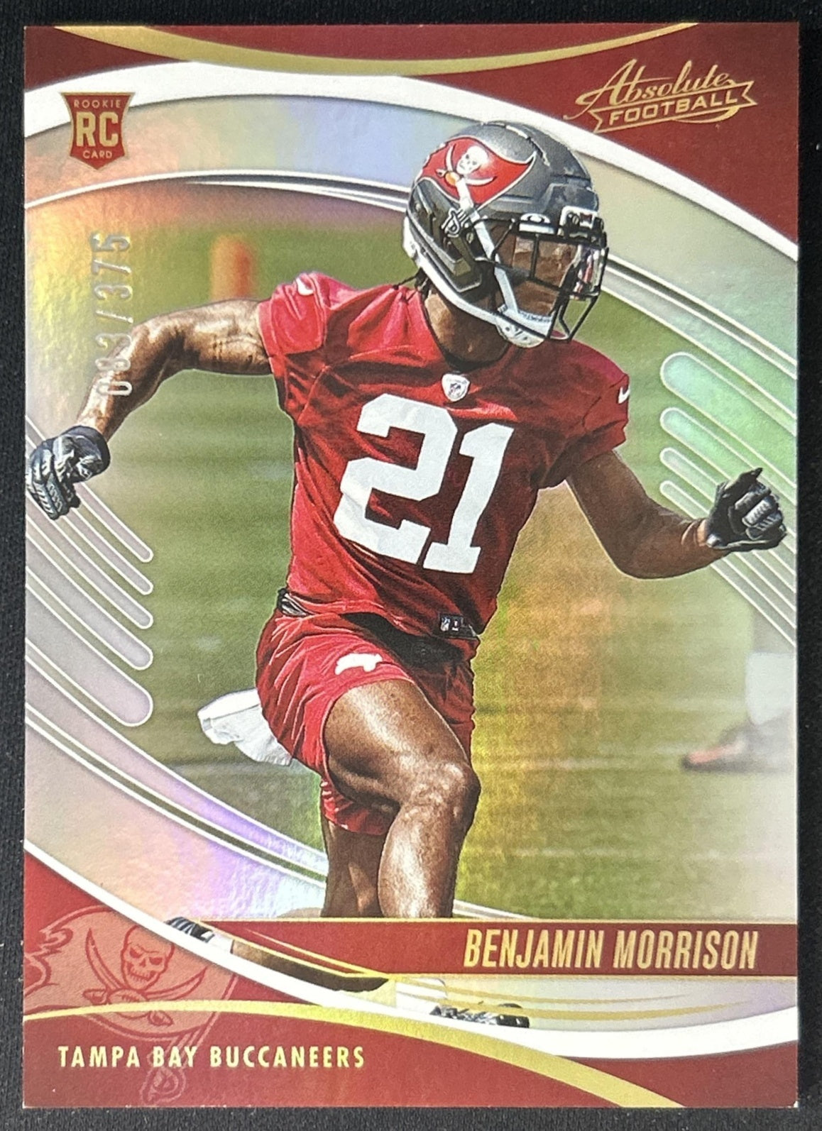 Benjamin Morrison 2025 Panini Absolute Rookies Spectrum /375 Buccaneers front