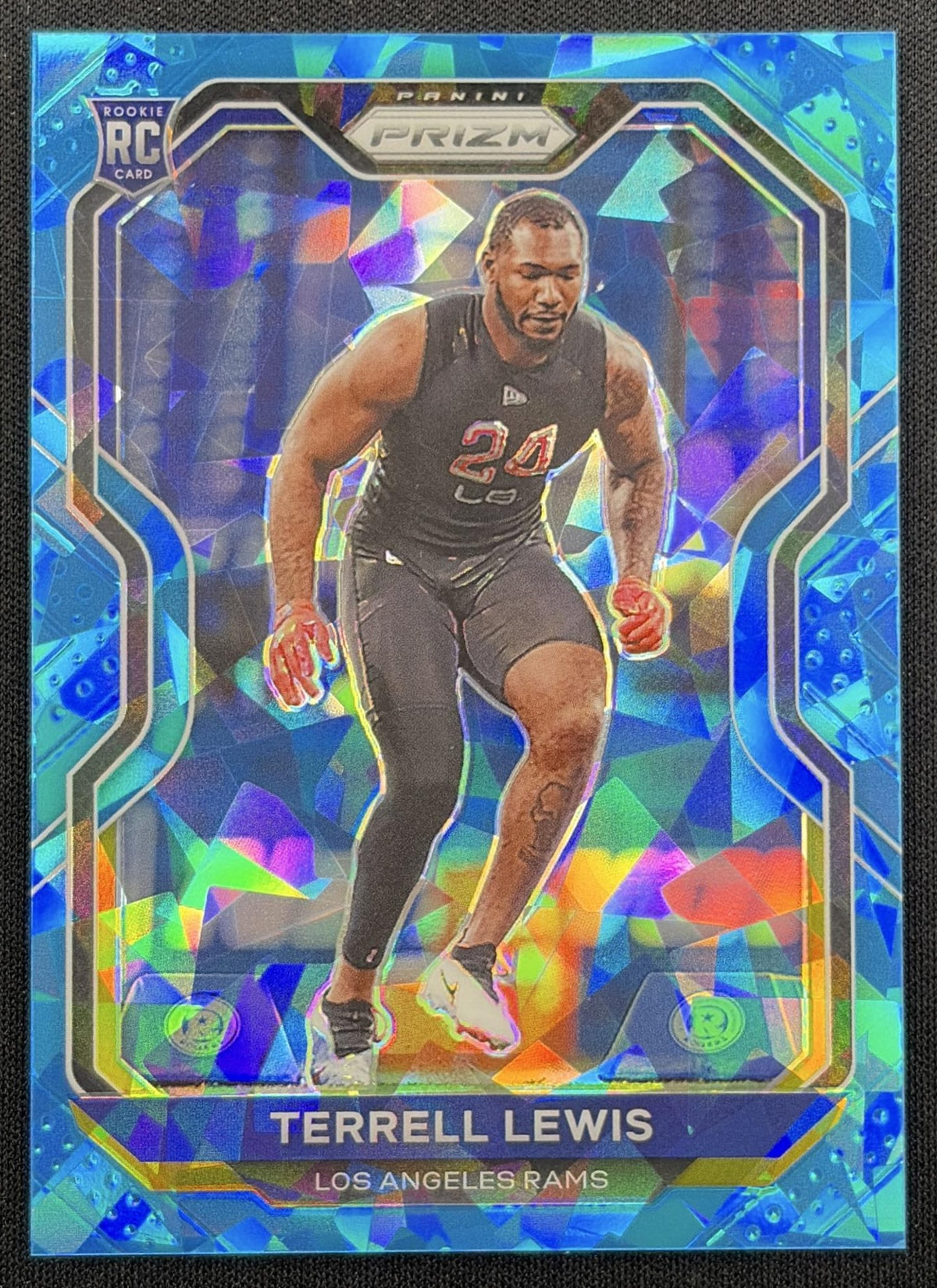 Terrell Lewis 2020 Panini Prizm Blue Ice /99 Rams