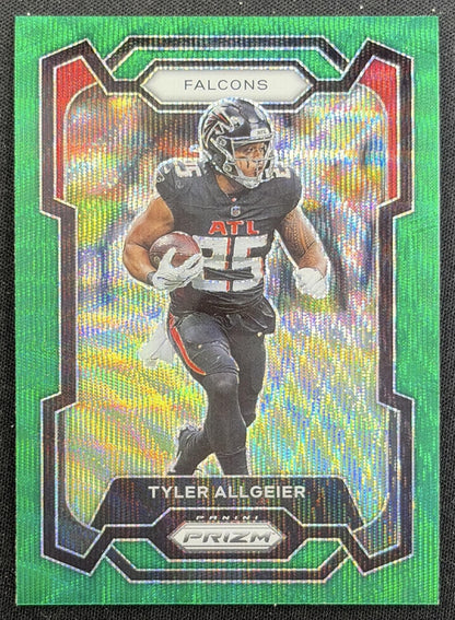 Tyler Allgeier 2023 Panini Prizm Green Wave Falcons
