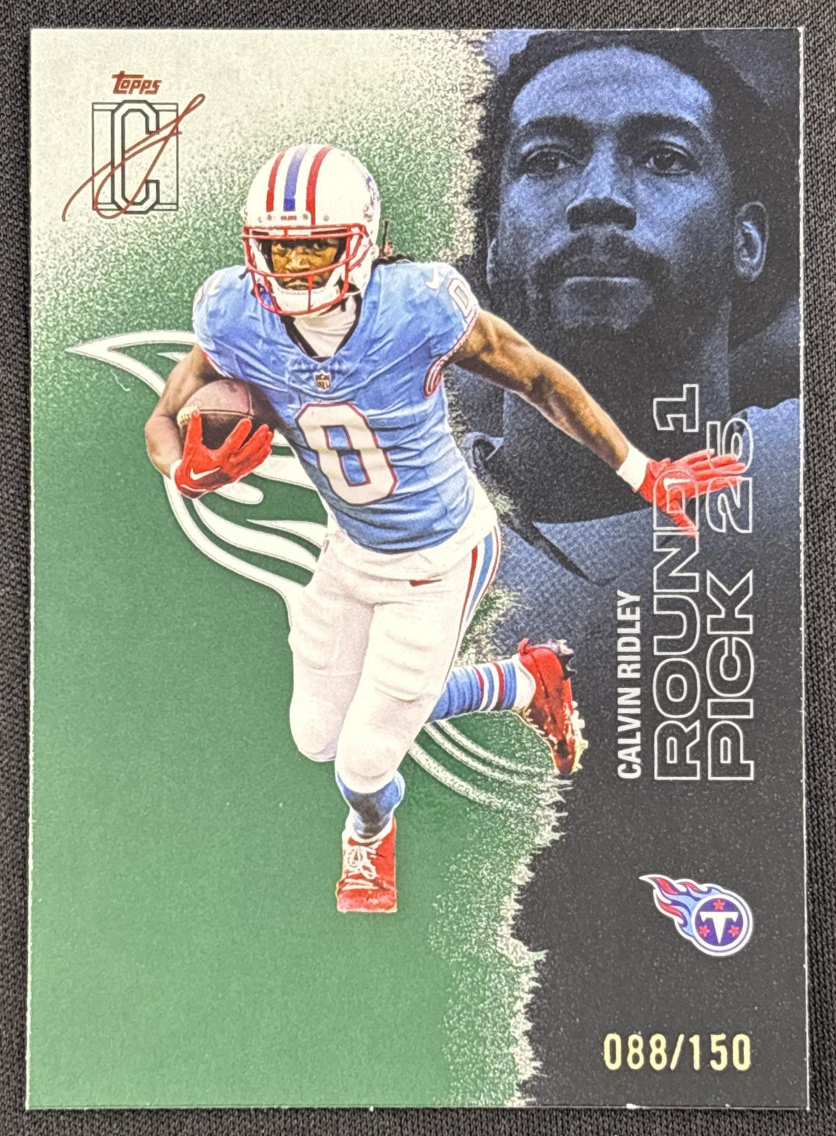 Calvin Ridley 2025 Topps Signature Class Chrome Veteran Green Refractor /150 Titans