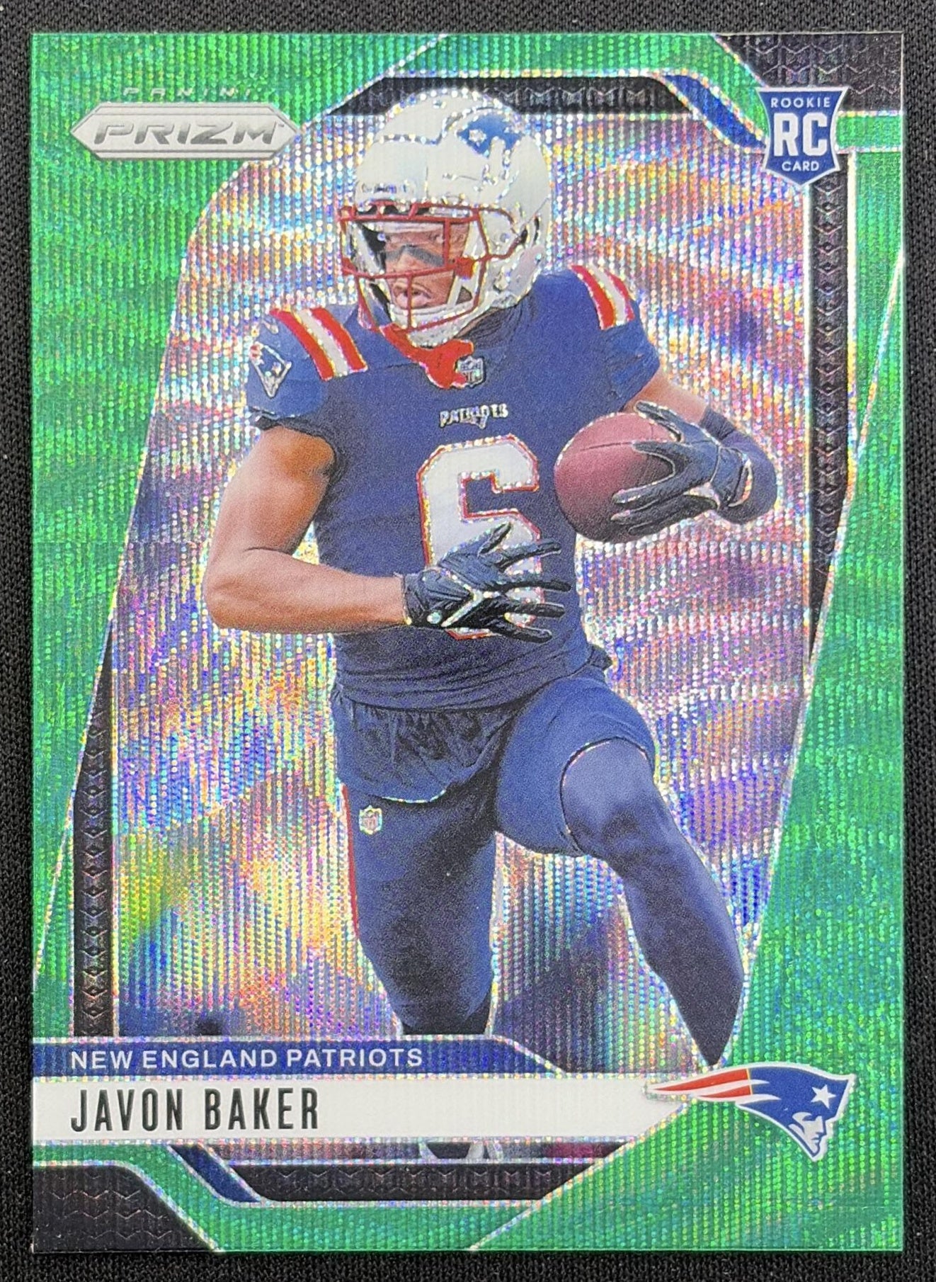 Javon Baker 2024 Panini Prizm Green Wave Patriots front