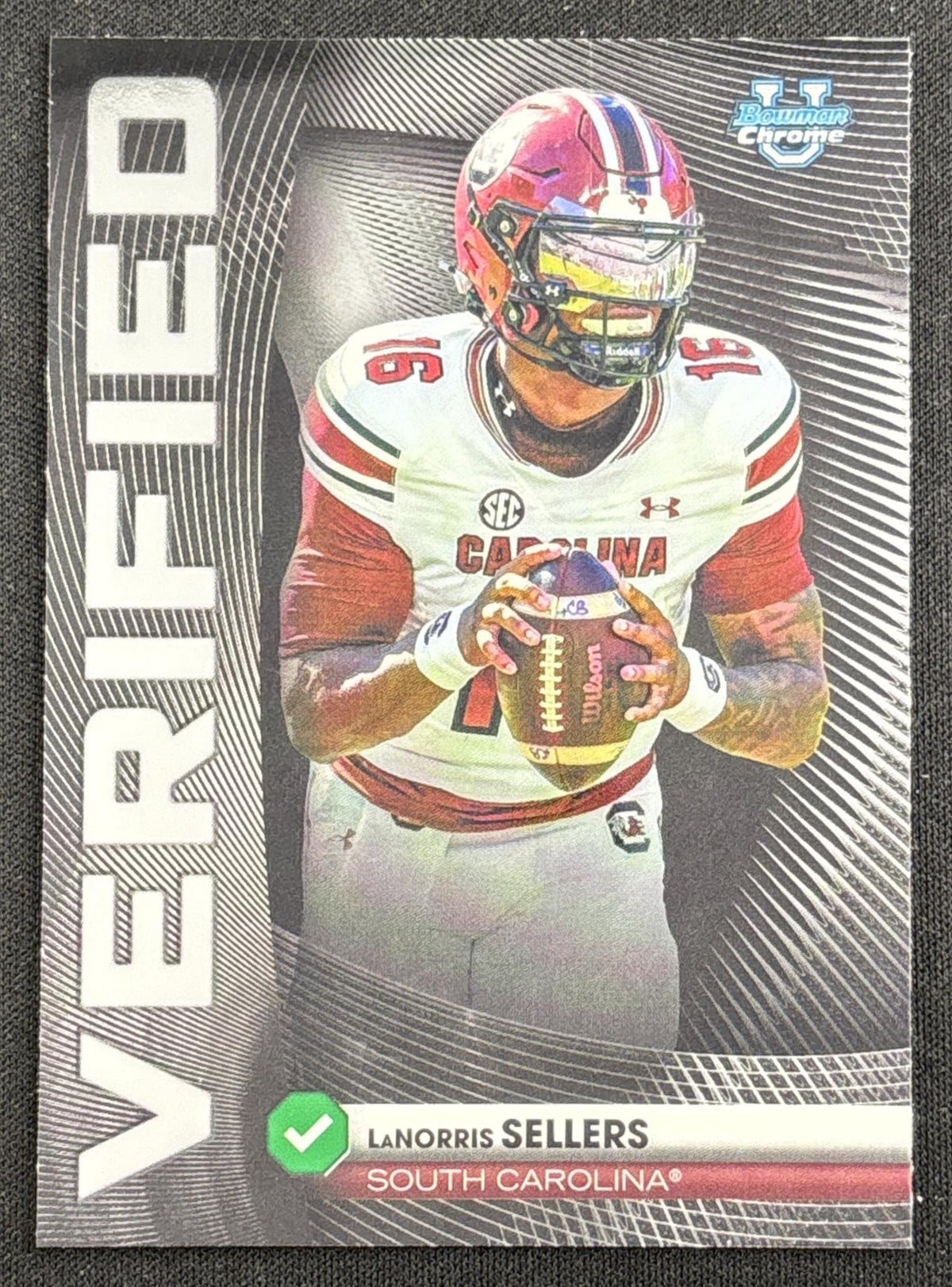 LaNorris Sellers 2026 Bowman Verified Gamecocks
