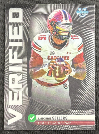 LaNorris Sellers 2026 Bowman Verified Gamecocks