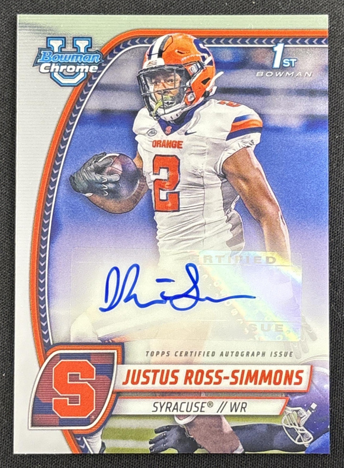 Justus Ross-Simmons 2024 Bowman Chrome University Prospect Auto