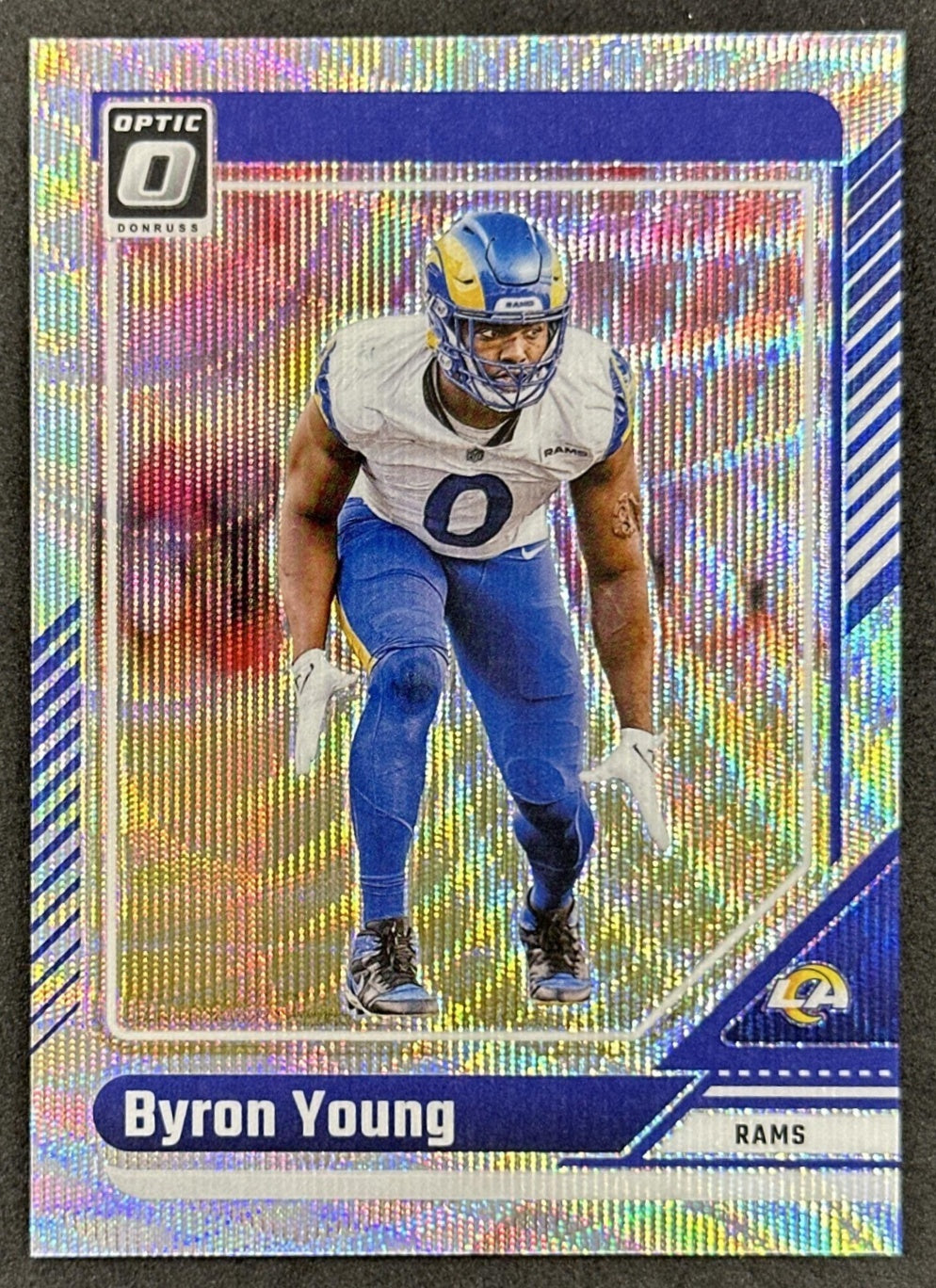 Byron Young 2023 Panini Donruss Optic Wave Prizm /300 Rams Default Title Sports Trading Cards