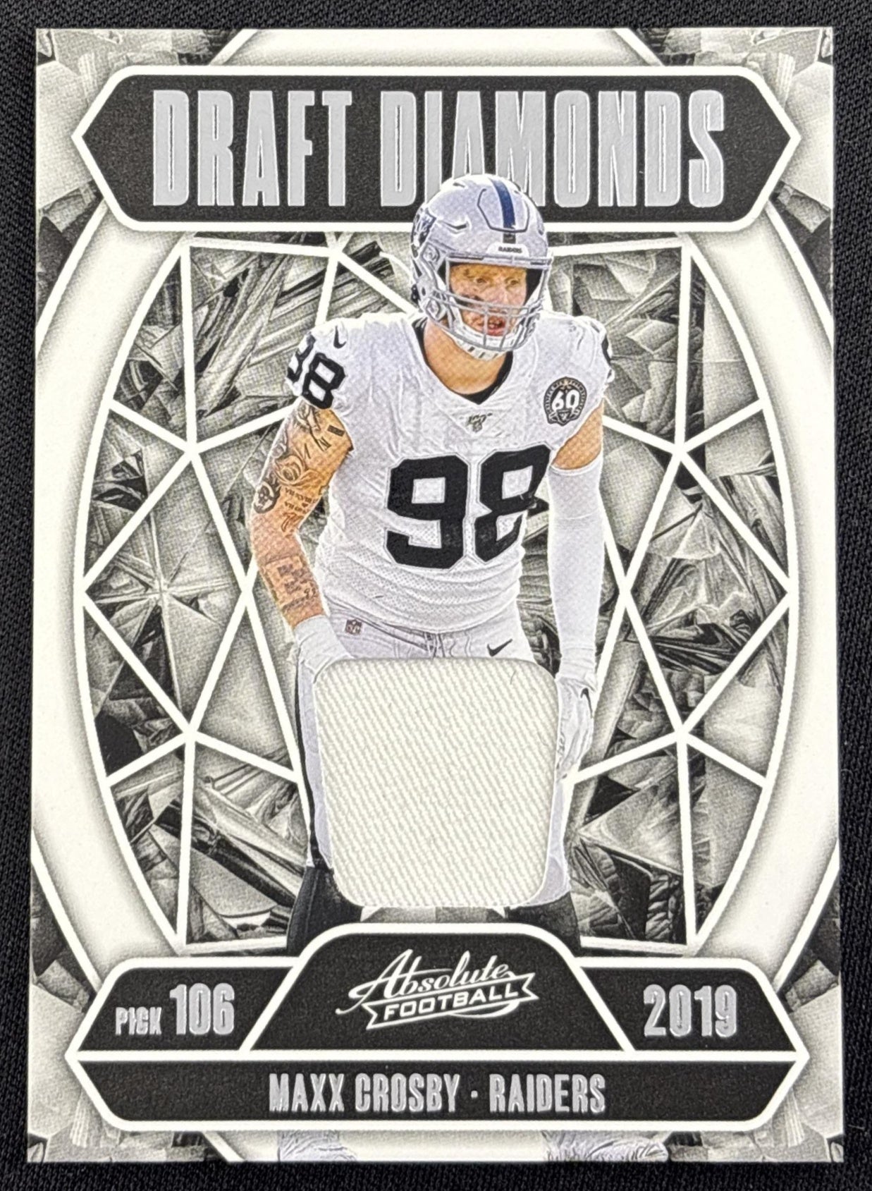 Maxx Crosby 2025 Panini Absolute Draft Diamonds Jersey Raiders